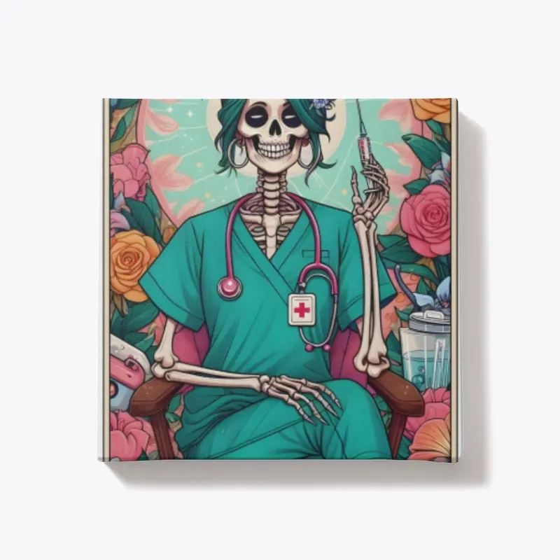 The Nurse Tarot Card Funny Skeleton