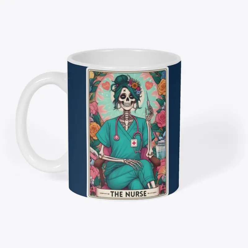 The Nurse Tarot Card Funny Skeleton